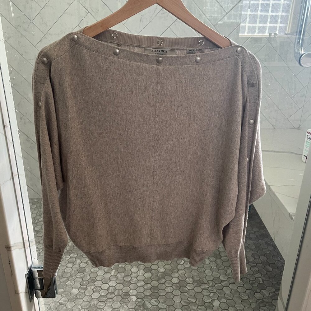 ALLSAINTS Suzie Jumper Snap Sleeve Sweater